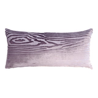 Kevin O'Brien Woodgrain Thistle Mini Cut Velvet Pillow For Sale