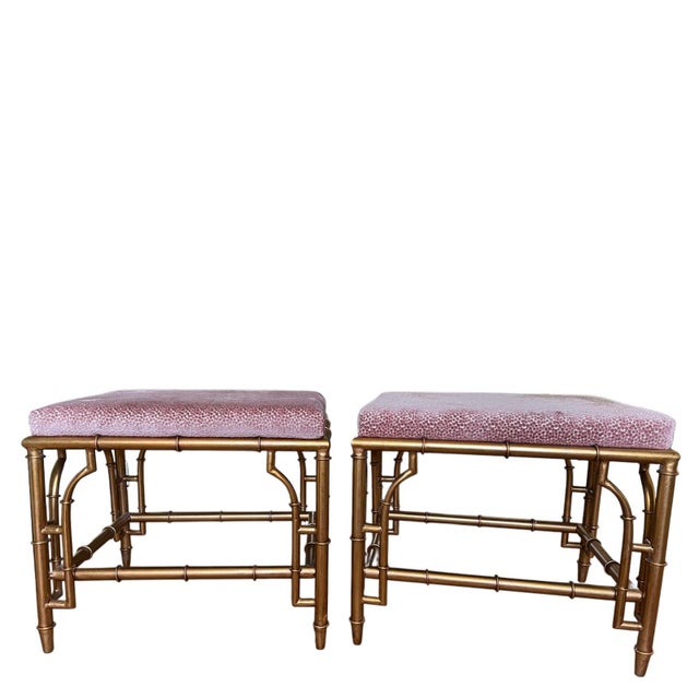 Gold Collette Stools in Gold by Bungalow 5, Set of 2 For Sale - Image 8 of 8