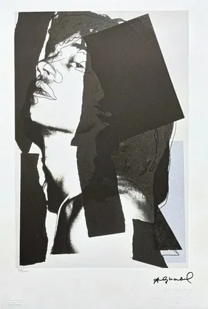 After Andy Warhol, Mick Jagger - Profile in Black , 1980s, Lithograph