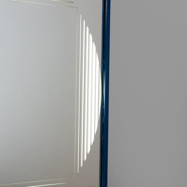 Black Brama Mirror by Gianni Celada for Fontana Arte, 1970s For Sale - Image 6 of 15