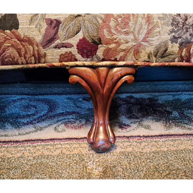 Early 20th Century Traditional Antique Sofa, Reupholstered For Sale In Los Angeles - Image 6 of 8