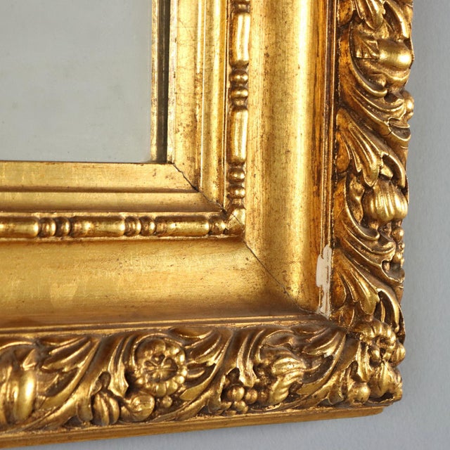 Goldenrod Italian Carved and Gilded Wood Mirror, 1900s For Sale - Image 8 of 10