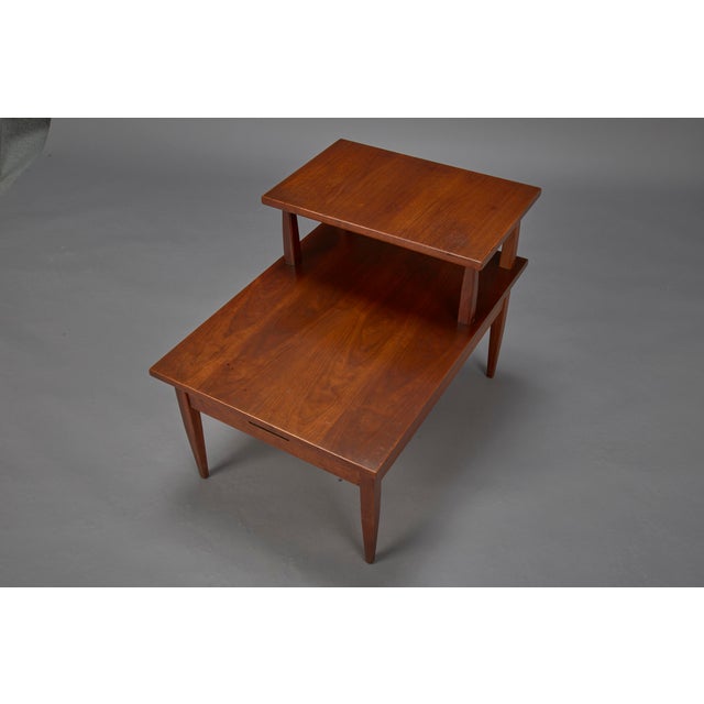 1960s MidCentury Modern Walnut TwoTiered Side Table Chairish