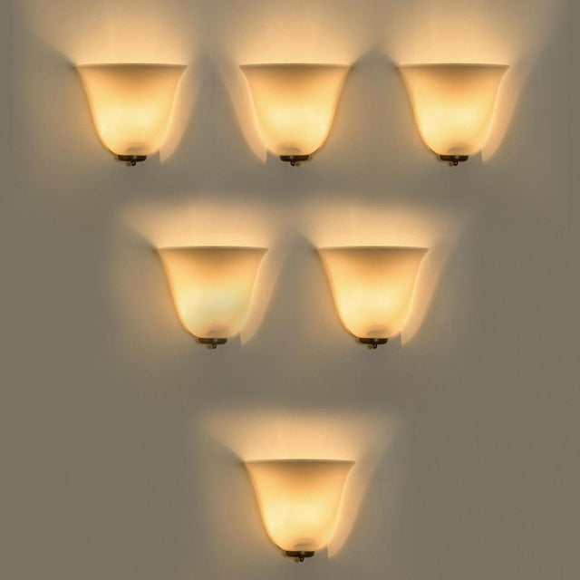 Opal Wall Light attributed to Doria Leuchten, 1960s For Sale - Image 13 of 14