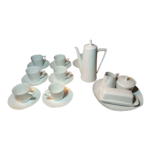 1960s White Porcelain Coffee/Tea Set- 22 Pieces