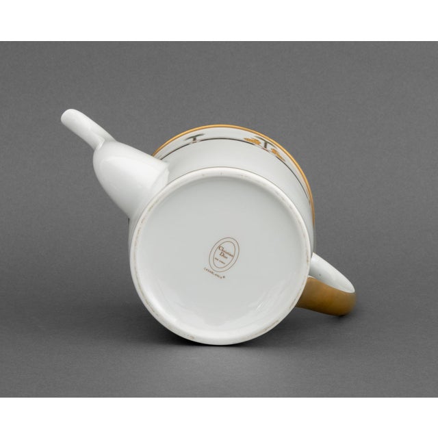 White Christian Dior "Casablanca" Porcelain Teapot For Sale - Image 8 of 9