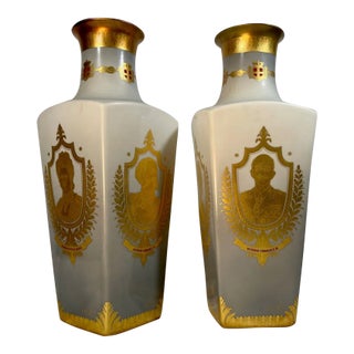 Pair of Historical Porcelain Vases From the Italian Nicasio Collection. For Sale