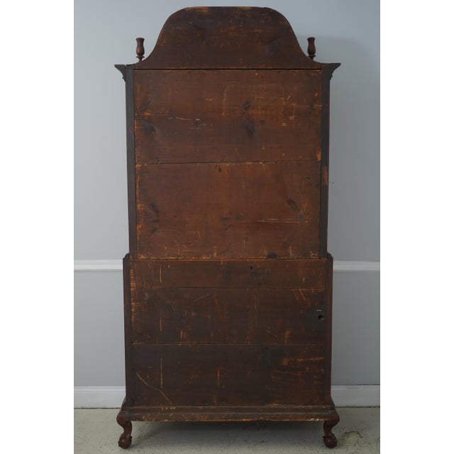 Antique 18th Century Clawfoot Cherry Queen Anne Highboy Chest on Chest For Sale - Image 14 of 18