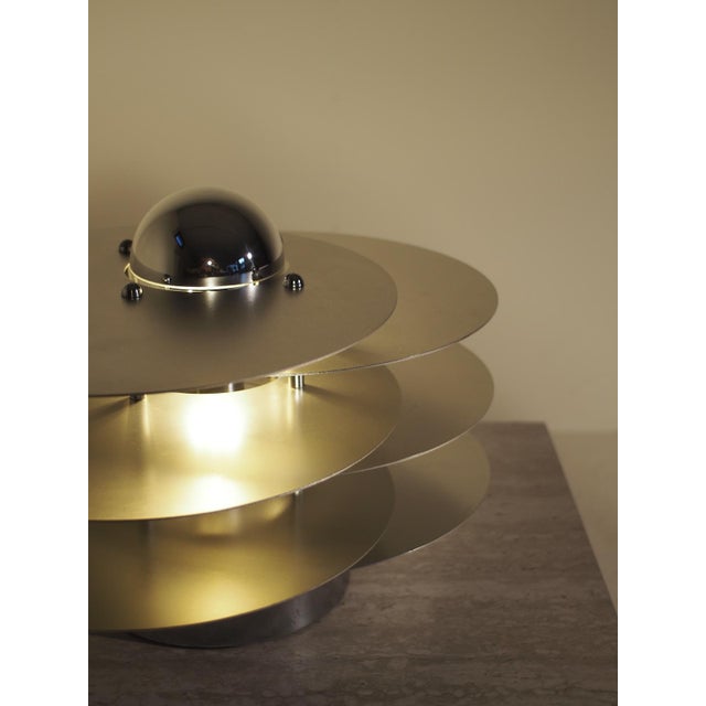 Mid-Century Modern Space Age Italian Layered Table Lamp, Italy, 1960s For Sale - Image 3 of 17