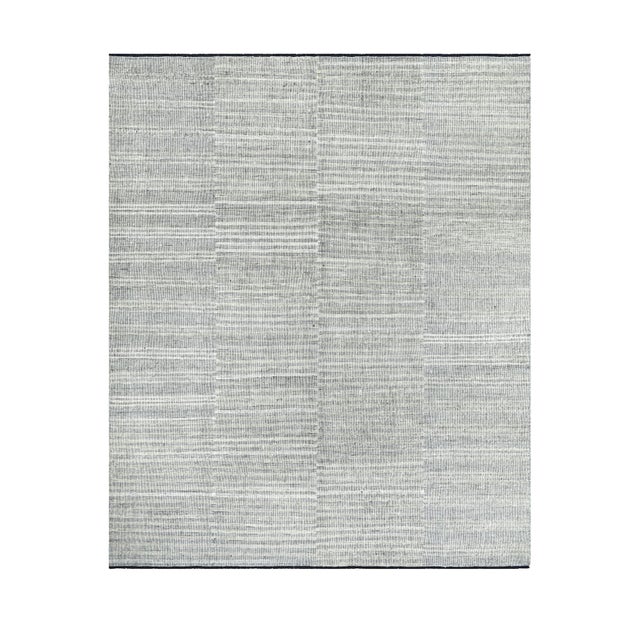 Afghan Hand-Knotted Grey Wool Kilim, 2010s For Sale - Image 6 of 6