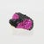 Glass Richard Kerr Jeweled Clip Earrings Black and Fuchsia For Sale - Image 7 of 9