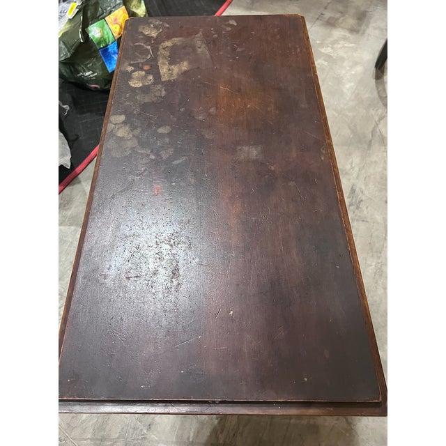 Victorian Antique Victorian Bedside/Drawing Table With Industrial Cast Iron Base For Sale - Image 3 of 6
