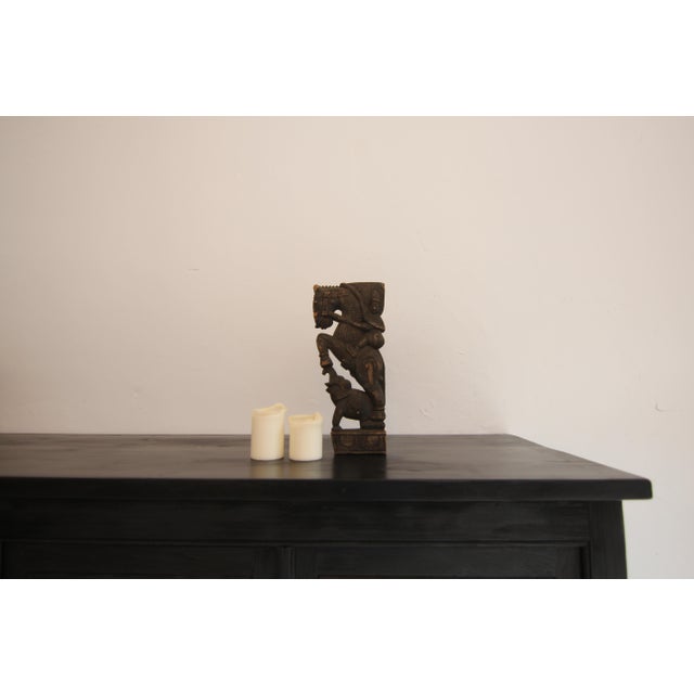 19th Century Indian Carved Wood Object For Sale - Image 3 of 16