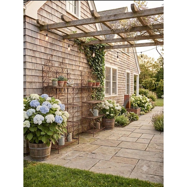 Vintage French Country Wrought Iron Etagere For Sale - Image 9 of 9