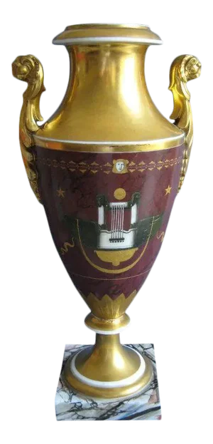 Early 19th Century French Empire Old Paris Porcelain Vase Urn 1810