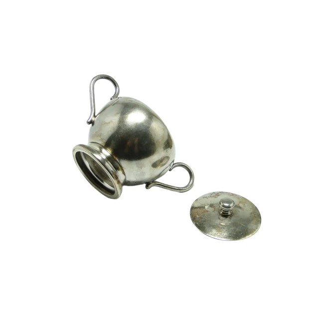 Silver Vintage Polish Sugar Bowl from Hefra, 1970s For Sale - Image 8 of 9