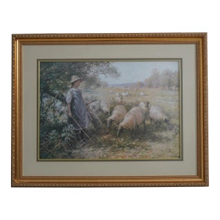 Ray Blacklock Framed & Matted Shepherd's Daughter Print For Sale