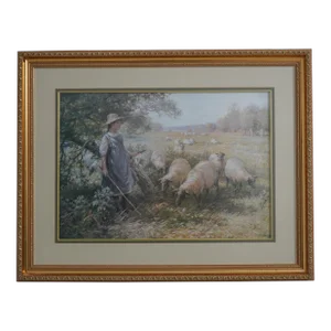 Ray Blacklock Framed & Matted Shepherd's Daughter Print