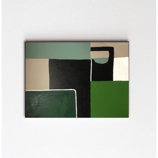 Bodasca, Abstract Geometric Green Nature, 2026, Acrylic on Canvas For Sale - Image 12 of 12