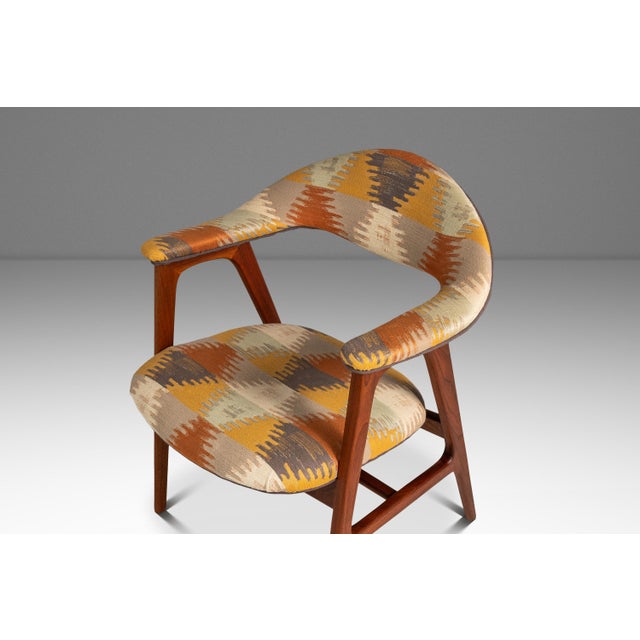 Set of Two (2) Mid-Century Danish Modern Armchairs in Teak W/ Bespoke Fabric by Erik Kirkegaard for Høng Stolefabrik, Denmark, C. 1950's For Sale - Image 10 of 18