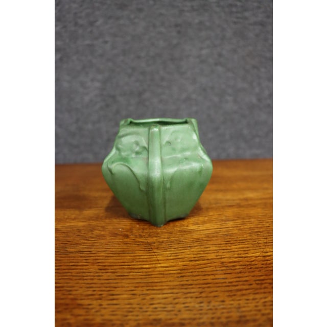 Van Briggle Van Briggle Attributed Green Luna Moth Art Pottery Vase For Sale - Image 4 of 11