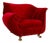 Red Velvet Gaudi Chair from Bretz For Sale