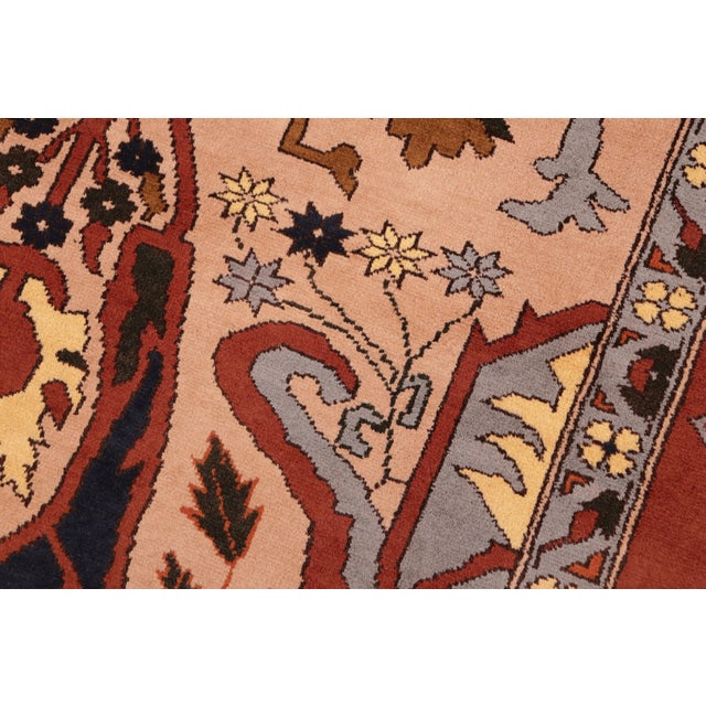 1980s Rustic Kargahi 1980's Tan/Rust Wool Rug - 6'2'' X 9'0'' For Sale - Image 5 of 10