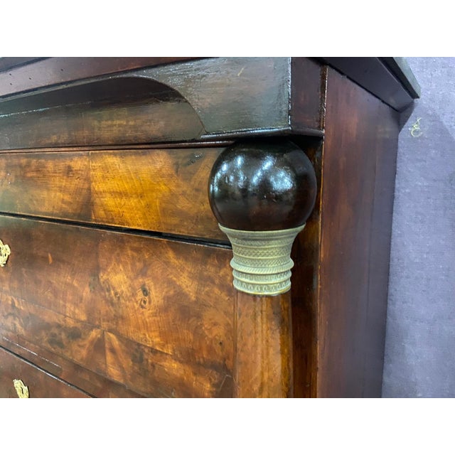19th Century Empire Chest of Drawers with Marble Top, 1820 For Sale - Image 6 of 11