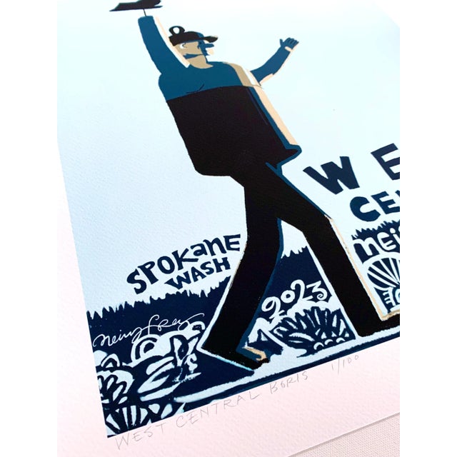 Mid-Century Modern "Boris" the Tin Man Limited Edition Giclee Print by Neicy Frey For Sale - Image 3 of 9