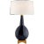 Julie Neill for Visual Comfort Signature Antoine Large Table Lamp in Mixed Blue Brown with Linen Shade For Sale