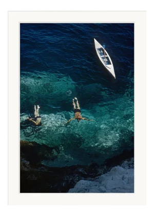 Slim Aarons, "Capri Holiday," January 1, 1958 Getty Images Gallery Framed Art Print