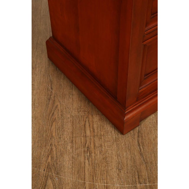 Ethan Allen 'Medallion' Cherry Tall Chest of Drawers For Sale - Image 9 of 18
