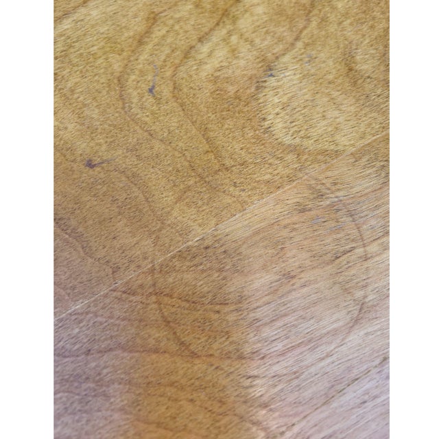 Wood Vintage Mid Century Modern Style Wood Open Bookshelf Display Shelf For Sale - Image 7 of 10