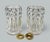 Victorian Antique Pair Poss Irish Crystal Hand Cut Lead Lustres Vases Candlesticks Ireland For Sale - Image 3 of 7