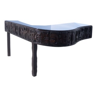 Large Console Shelf with Blue Mirror Shelf by Nerone Patuzzi For Sale