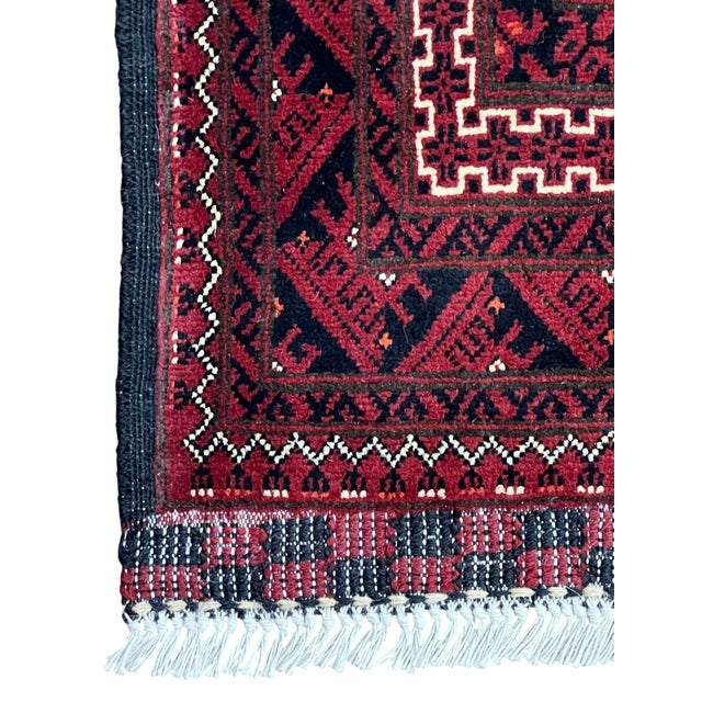 1980s Afghan Turkmen Wool Rug 8’3” X 11’ For Sale - Image 5 of 6