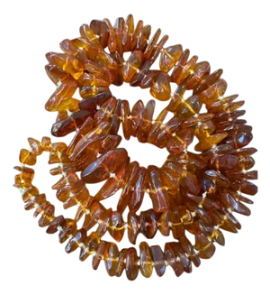 Long Necklace in Shaded Amber, 1950s