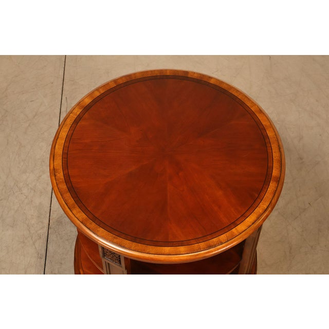 Traditional Ethan Allen Townhouse Collection Round Library Side Table For Sale - Image 3 of 18