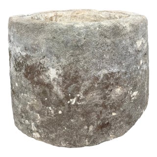 Antique Limestone Trough 5526f 19"d For Sale