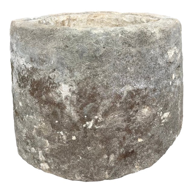 Antique Limestone Trough 5526f 19"d For Sale