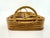 1960s Mid-Century Modern Rattan Drink Caddy With Wine Bottle Rack For Sale - Image 9 of 12