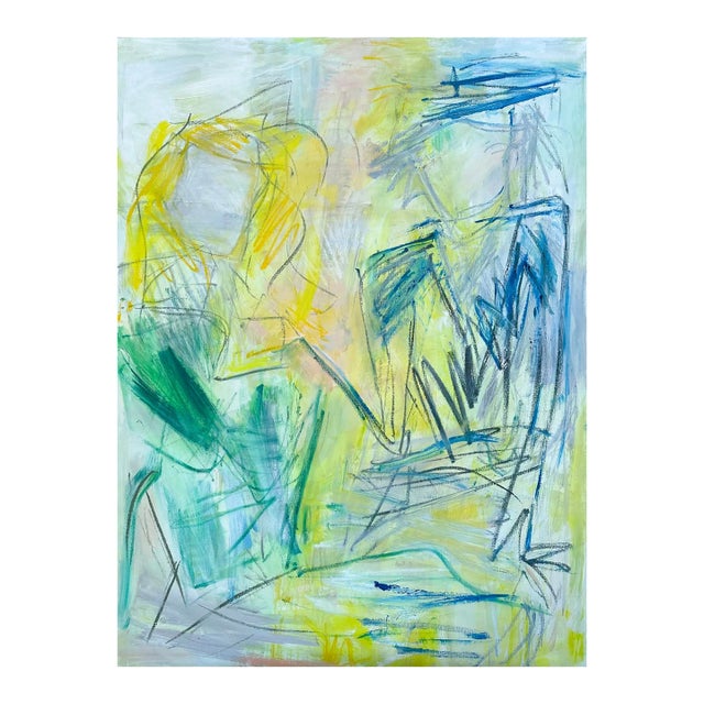 "Chance Encounter" by Trixie Pitts Abstract Pop-Art Inspired Oil Painting For Sale