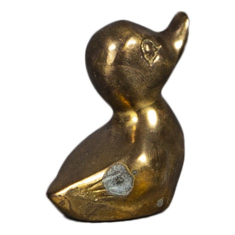 Goldenrod Small Brass Duck Hand Charm For Sale - Image 8 of 10