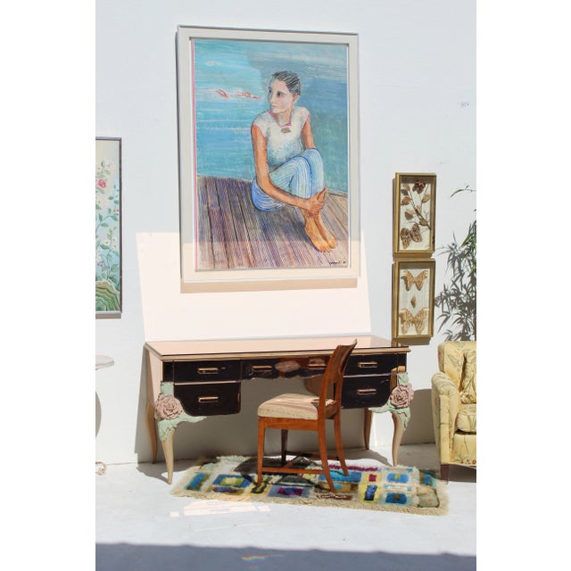 1980s 1980s Monumental Persian Contemporary Painting by Artist Milano Khzanjian For Sale - Image 5 of 7