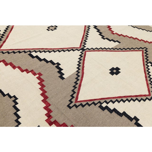 Modern Navajo-Style Wool Area Rug – Geometric Ganado & Klagetoh Inspired Design For Sale - Image 11 of 11