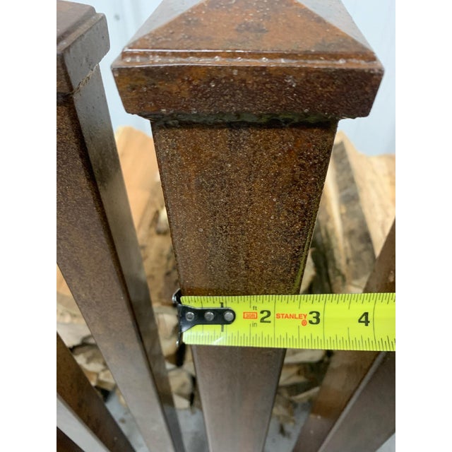 Hand Welded Decorative Steel Railing With Leafy Design Made in Detroit, Mi, Usa For Sale - Image 16 of 18