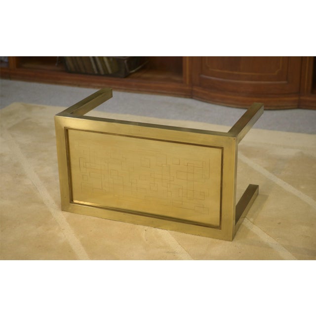 Brass Coffee Table attributed to Willy Daro, 1970s, in Very Good conditions. Designed 1970 to 1979 This piece is...