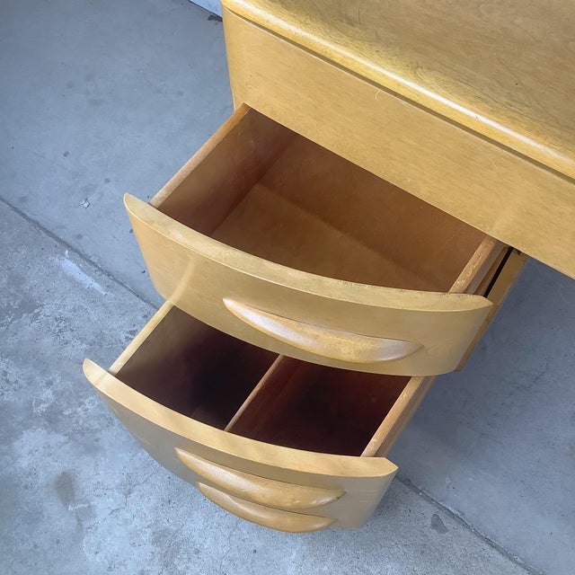 Mid-Century Heywood-Wakefield Wheat Desk by Alexis De Sakhnoffsky For Sale - Image 14 of 18