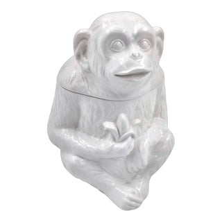 1970s Monkey Business, Fitz & Floyd, Discontinued, Figural Cookie Jar & Lid For Sale