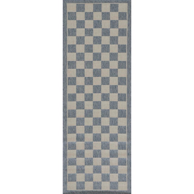 Erin Gates by Momeni Saybrook Check Blue Indoor/Outdoor Area Rug 2' X 3' For Sale - Image 10 of 12